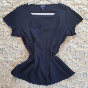 Eileen Fisher Black Rayon Blouse. Size S